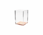 Acrylic Rose Gold Pen Holder - Image 
