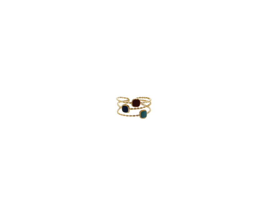 1 Multi Color Stones Ring - Image 1