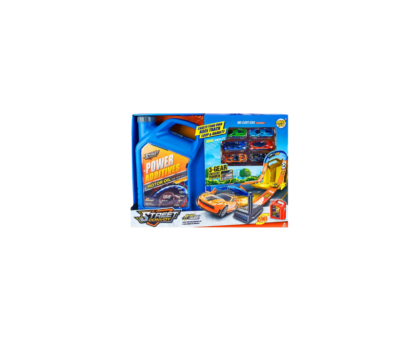 1 2-in-1 Die-Cast Car & Racing Track Playset - Image 1