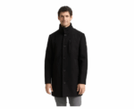 Tom Tailor 2-in-1 Woollen Coat with Detachable Inner Black Coat - Image 