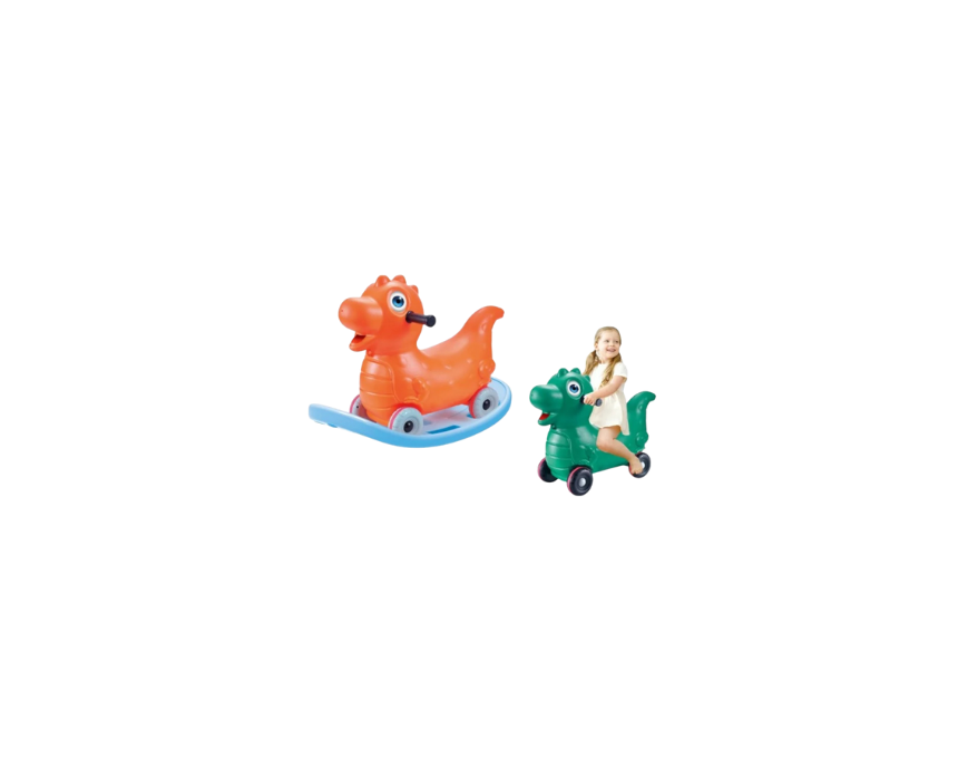 1 Dinosaurs 2-in-1 Rocker & Ride-On Toy (Assorted) - Image 1