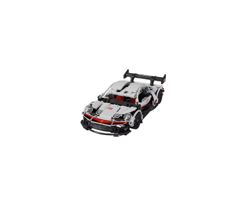 1 White Bricks Racing Car - Image 1