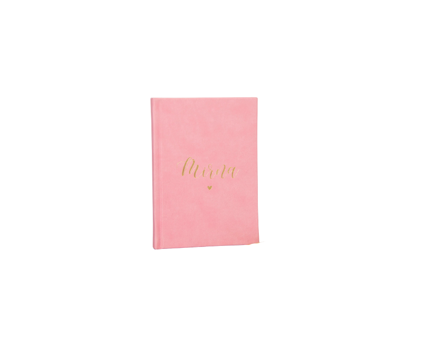 1 Any Name Vegan Leather Lined Notebook in Pink - Image 1