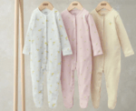 Sleepsuits Pack of 3 in Lemon Print - Image 