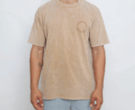 Acid Washed Unisex Tee in Beige - Image 