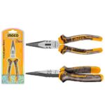 Ingco Carbon steel long nose plier 160mm 6" - Image 