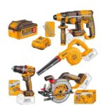 INGCO 4 in 1 20V BL Cordless Combo Rotary hammer+Impact Drill+Blower+Circular Saw - Image 