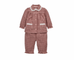 Gingham Pyjamas in Burgandy - Image 