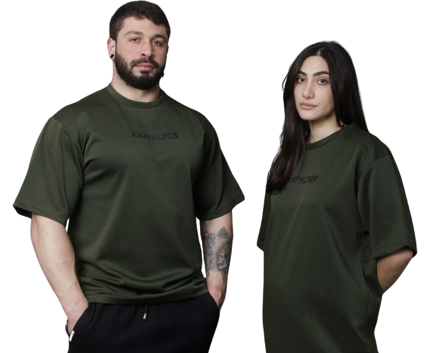 15 Oversized Fit Tee in Army Green - Image 1