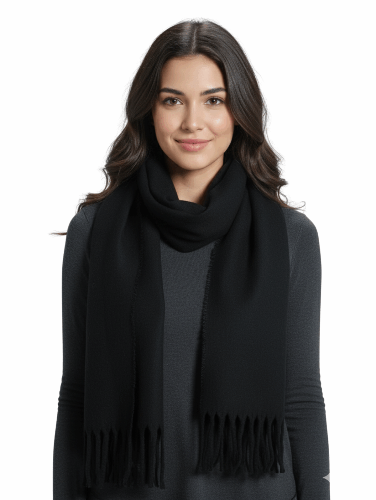 Warm Black Basic Scarf