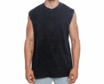Acid Washed Tank Top in Black - Image 
