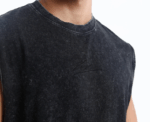 Acid Washed Tank Top in Black - Image 