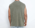 Acid Washed Tank Top in Olive Green - Image 