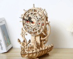 Pirate Clock 3D Mechanical Wooden Puzzle - Image 