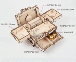 Antique Box 3D Mechanical Wooden Puzzle - Image 