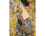 Lady with a Fan is an oil painting by Gustav Klimt,  1918 artwork Jigsaw Puzzle 1000pcs 70*50cm - Image 