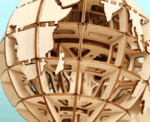 Rotatable Globe 3D Mechanical Wooden Puzzle - Image 