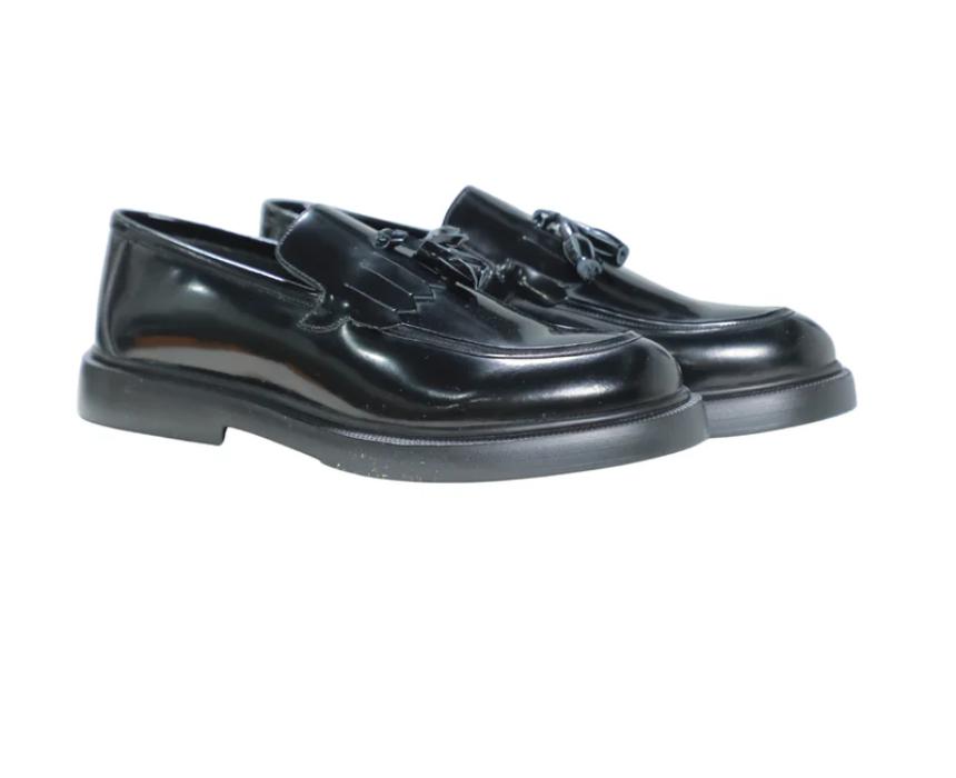 2 Slip On Classy Black Leather Shoes - Image 1