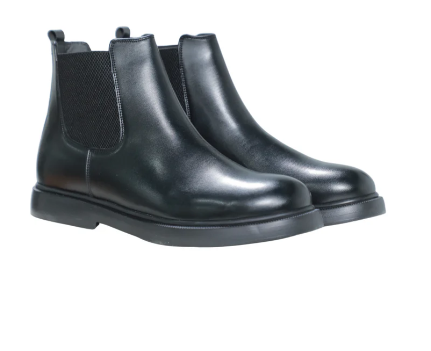 2 Black Ankle Boot With Elastic Side - Image 1