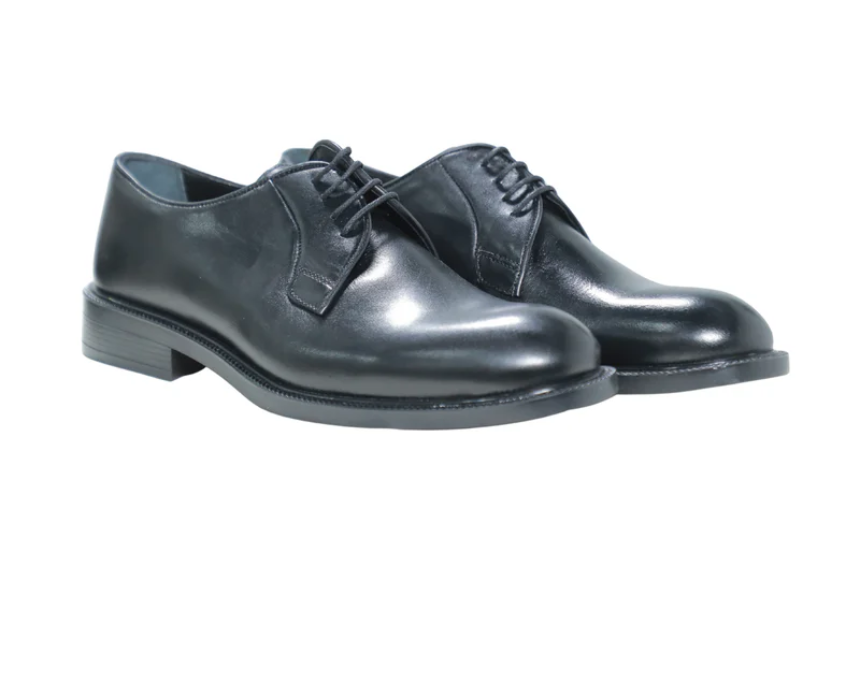 2 Chunky Lug Sole Derby Black Shoes - Image 1
