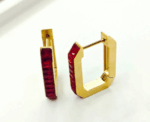 Ruby Arc Earrings - Image 
