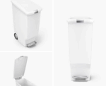 SimpleHuman CW1362 Slim Pedal Bin Plastic 40L White - Image 