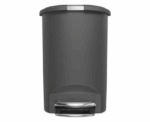 SimpleHuman CW1357 Semi-Round Pedal Bin Plastic 50L Grey - Image 