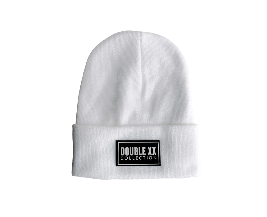 2 Signature Beanies in White - Image 1