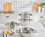 Karaca Valora 8-Piece Stainless Steel Cookware - Image 