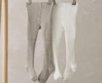 Oatmeal Knitted Tights Set of 2 - Image 