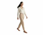Classy Beige Pant With Side Button To Close - Image 