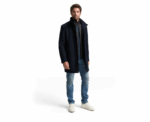 Tom Tailor 2-in-1 Woollen Navy Coat with Detachable Inner Jacket - Image 