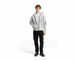 Tom Tailor Relaxed Fit Hoodie Sweat Grey Jacket From Scuba - Image 