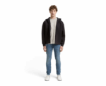 Tom Tailor Relaxed Fit Hoodie Sweat Black Jacket From Scuba - Image 