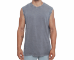 Acid Washed Tank Top in Bluish Gray - Image 