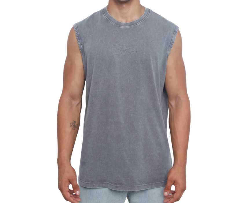20 Acid Washed Tank Top in Bluish Gray - Image 1