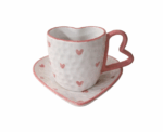 Heart Shaped Mug with Coaster - Image 