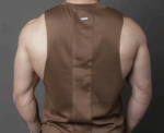 Oversized Fit Tank Top in Brown - Image 