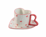 Heart Shaped Mug with Coaster - Image 