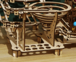Time and Space Tunnel Marble Run 3D Mechanical Wooden Puzzle - Image 