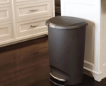SimpleHuman CW1357 Semi-Round Pedal Bin Plastic 50L Grey - Image 