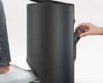 Joseph Joseph Arc 10L Easy-push Matt Black Pedal Bin - Image 