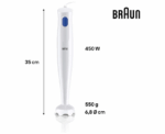 Braun MultiQuick 1 White Hand Blender MQ10.001 - Image 