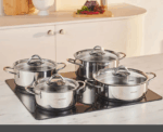 Karaca Sakura PowerSteel 8-Piece Cookware - Image 