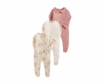 Watercolour Floral Sleepsuits Pack of 3 - Image 