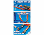 2-in-1 Die-Cast Car & Racing Track Playset - Image 