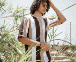 Striped Tee in Aesthetic Coffee - Image 