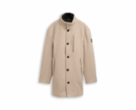 Tom Tailor 2-in-1 Woollen Beige Coat with Detachable Inner Jacket - Image 