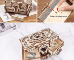 Antique Box 3D Mechanical Wooden Puzzle - Image 