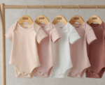 Short Sleeve Bodysuits Pack of 5 in Pink - Image 